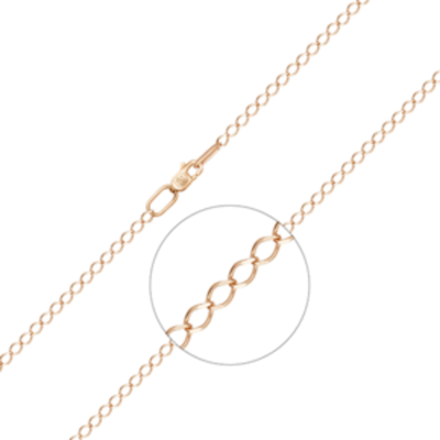 Цепь из красного золота (плетение ромб) Артикул: 21-0203-040-1110-17