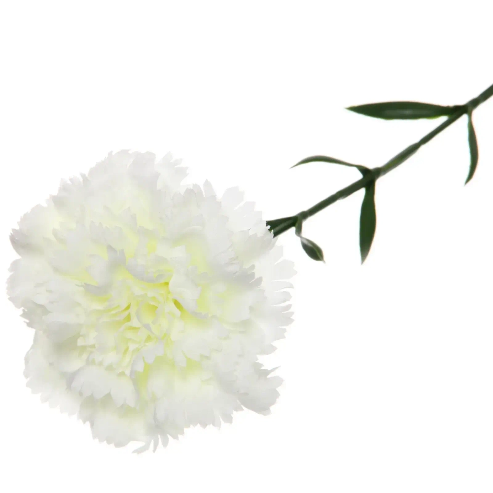 Цветок искусственный «Гвоздика» 68см белая