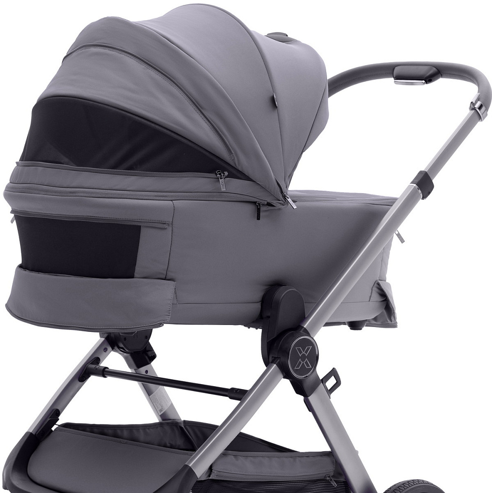 Коляска Agex Prima Pro 3 в 1 с автокреслом i-Safe S Black APS214 Sora серый
