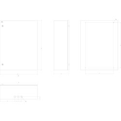 Корпус металлический ЭРА SIMPLE ЩМП-4-0 (800х600х240) IP31 УХЛ3 серый
