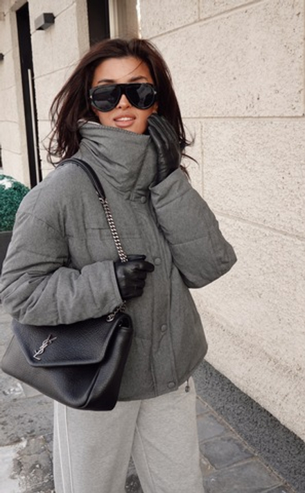 Куртка демисезонная с воротником из трикотажа