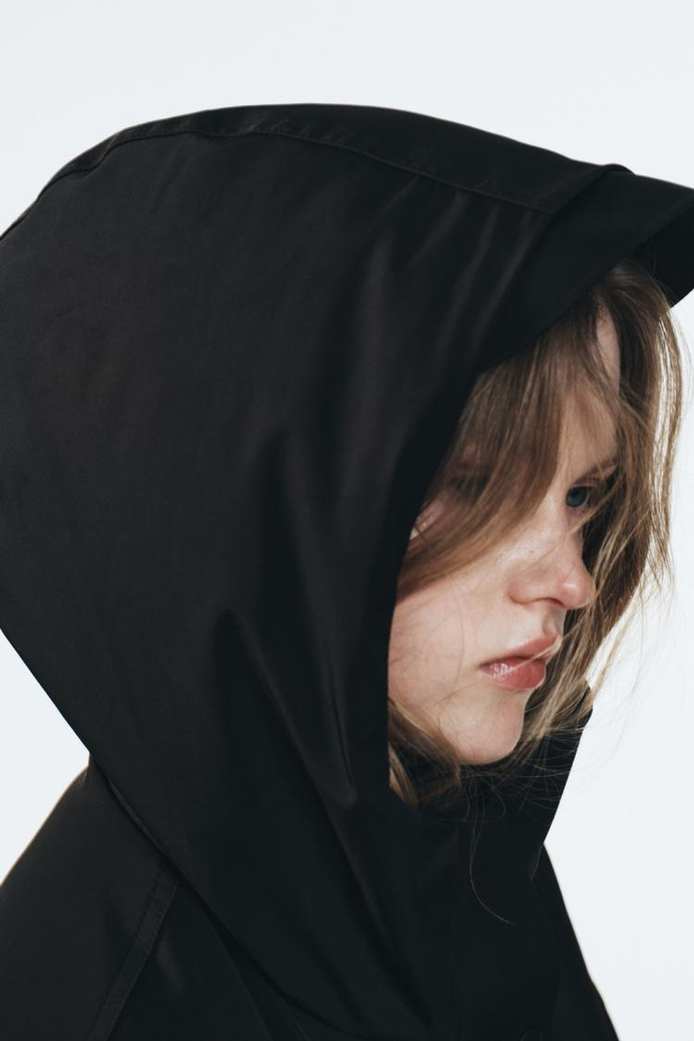 ZARA СТЕГАНАЯ ВЕТРОЗАЩИТНАЯ КУРТКА WATER REPELLENT, ЧЕРНЫЙ