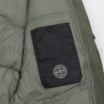 Мужской пуховик Стоун Айленд цвета хаки Stone Island Nylon Metal Down премиум класса