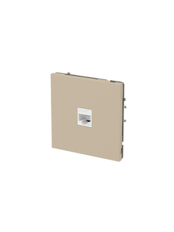 Розетка компьютерная 1-м KANT RJ45 кат.6A без шторки ванильн. марципан DKC 7015673