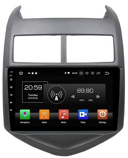 Магнитола для Chevrolet Aveo 2012-2015 - Carmedia KD-9804-P6 на Android 10, 6-Турбо ядер, 4ГБ-64ГБ