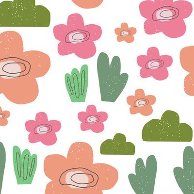 Цветочки на полянке №2.