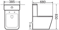 Сливной бачок Aquanet Tavr-C2 BL-103N-TPT