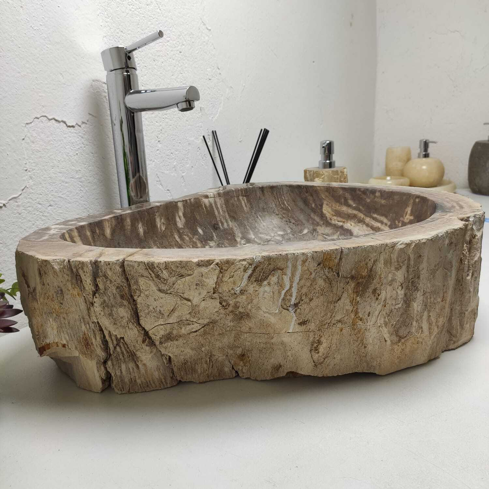 Раковина из окаменелого дерева OD-61297 54*46*15