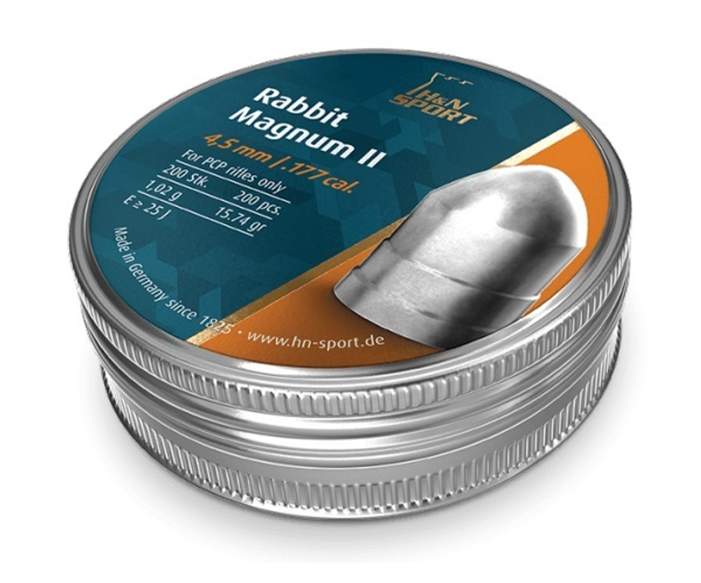Пули пневматические H&N Rabbit Magnum II 4,5мм 1,02г (200шт)