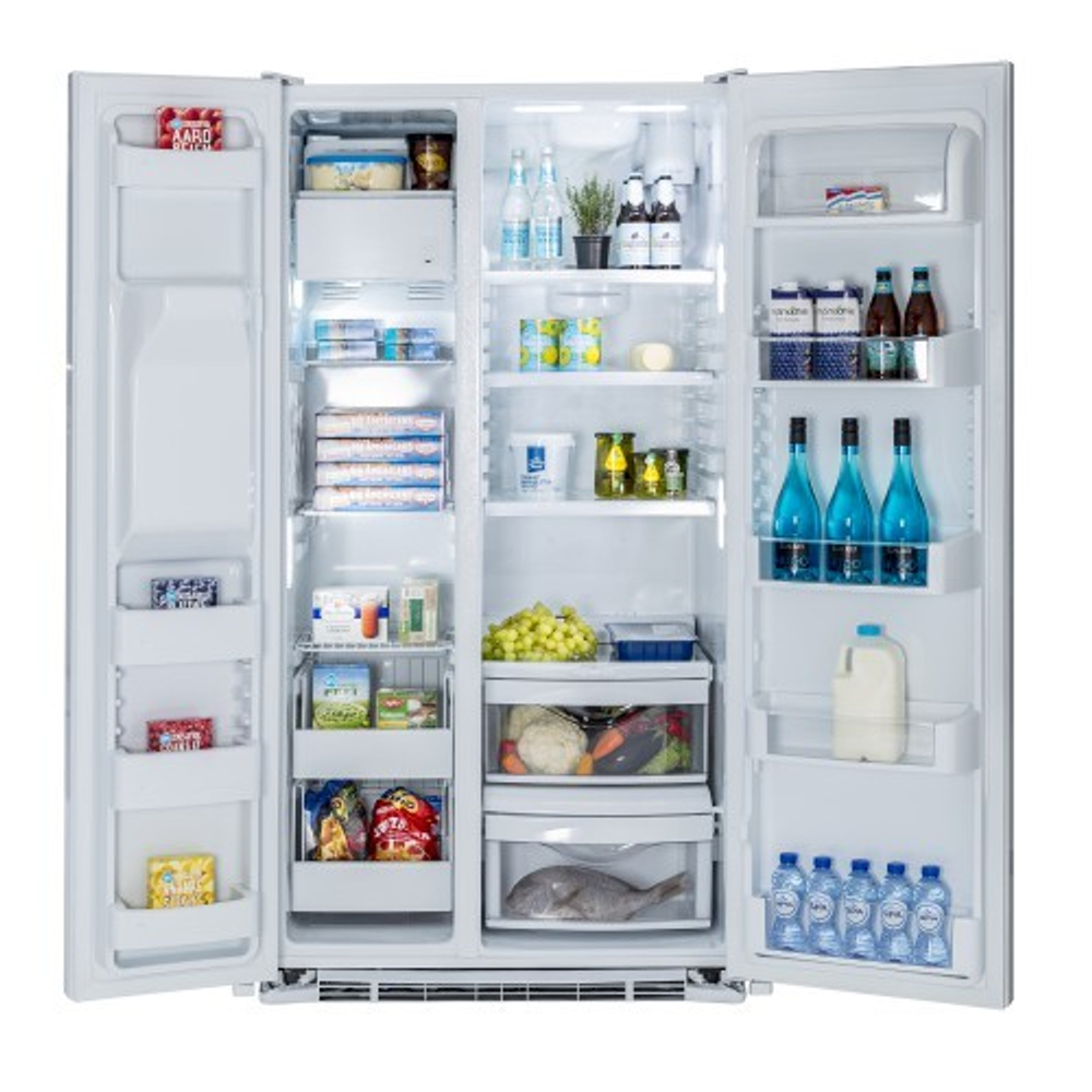 Холодильник IO MABE side by side ORE24CGFFWW белый внутри фото