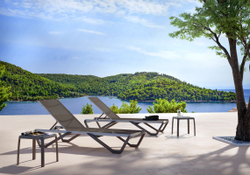 Шезлонг-лежак металлический Wave