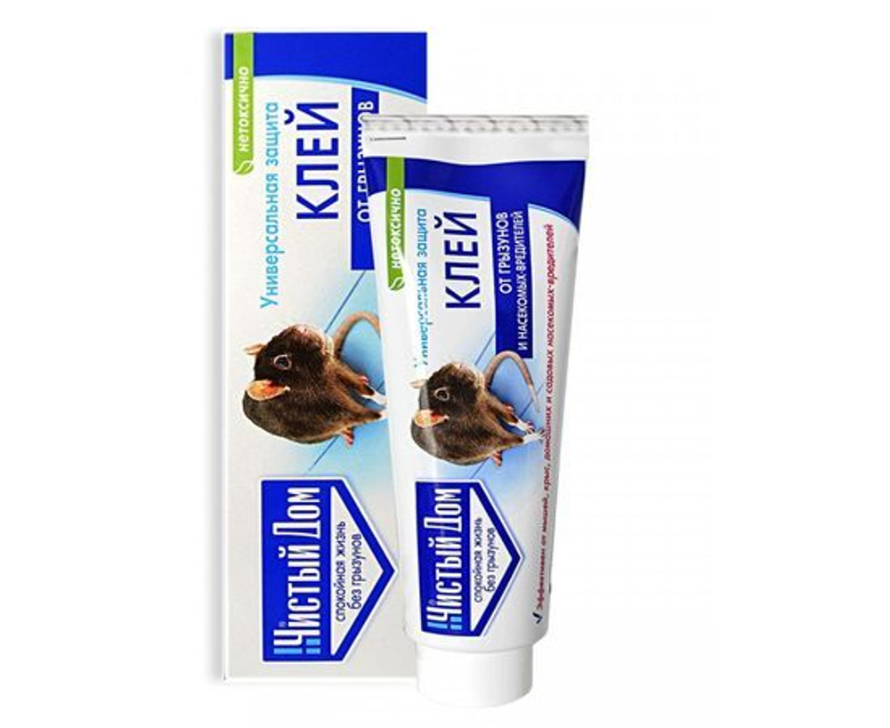 От грызунов и насекомых клей 130гр. туба пластик, Чистый дом