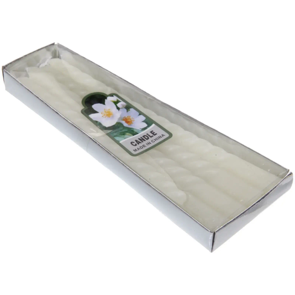 Свеча «Валенсия» (набор 4 шт) 20 см, Белый (с ароматом ванили)