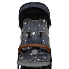 Матрасик стеганый Organic Factory Звезды, серый