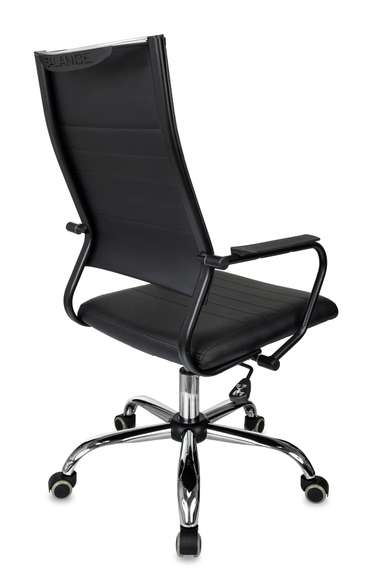 Кресло руководителя Бюрократ CH BALANCE SL Line черный экокожа крестов. металл хром