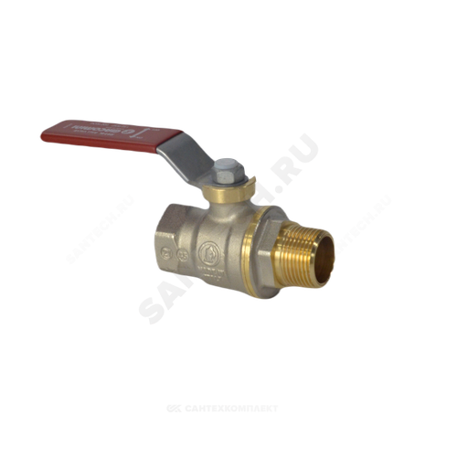 Кран шаровой латунь никель R914L Ду 20 Ру42 ВР/НР полнопроходной рычаг Giacomini R914LX024