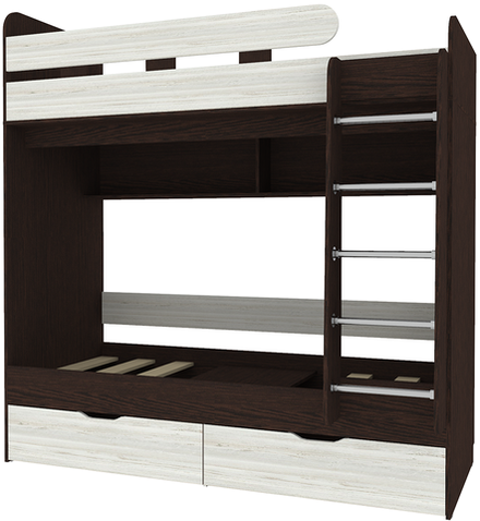 Двухъярусная кровать КарИВи Юниор 5 80x160 Венге Винтерберг