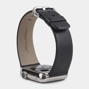 Ремешок для Apple Watch 44/45/46 mm из кожи теленка, черного цвета
