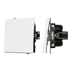 Механизм выключателя двухклавишный проходной SWT-TENDO-MKP2-SFPL-WH (230V, 10A) (Arlight, Матовый белый) 054556