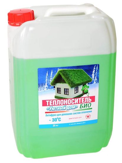 Теплоноситель Уютный Дом БИО 20 л до -30 градусов