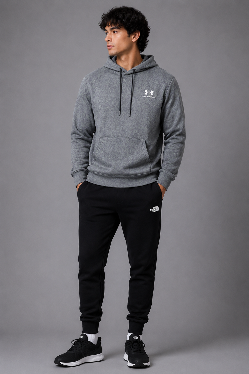 Толстовка мужская Under Armour UA Essential Fleece Hoodie-GRY