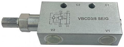 Тормозной клапан односторонний VBCD-G3/8 SE/G , G 3/8", 40 л/мин