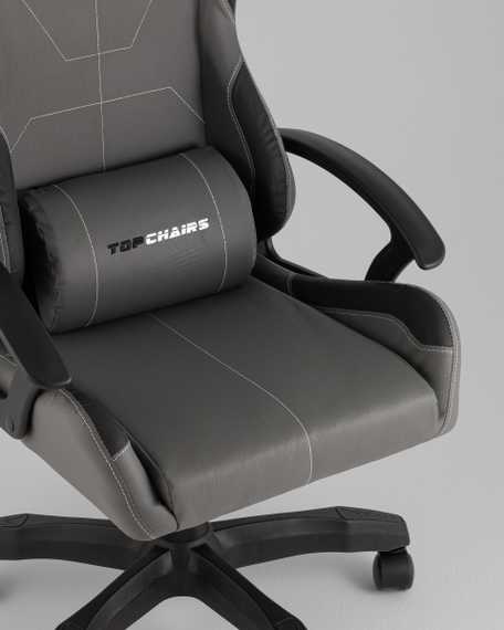Кресло спортивное TopChairs Wyvern серо-черный