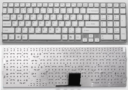 Клавиатура (148793961) для ноутбука Sony Vaio VPC-EC Series (Белая)