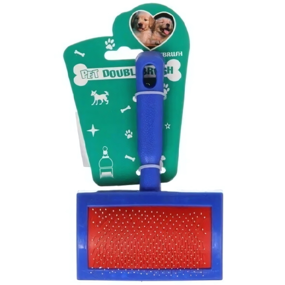 Расческа-пуходерка для кошек и собак «Пушок» 16см цвет красный Ultramarine