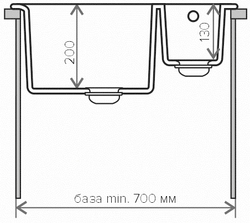 Мойка POLYGRAN BRIG-620 песочный № 302