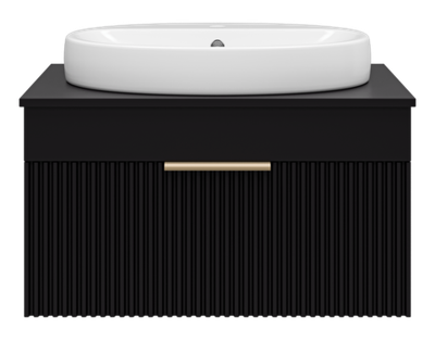 Тумба под раковину Brevita Enfida 70 подвесная (черная)