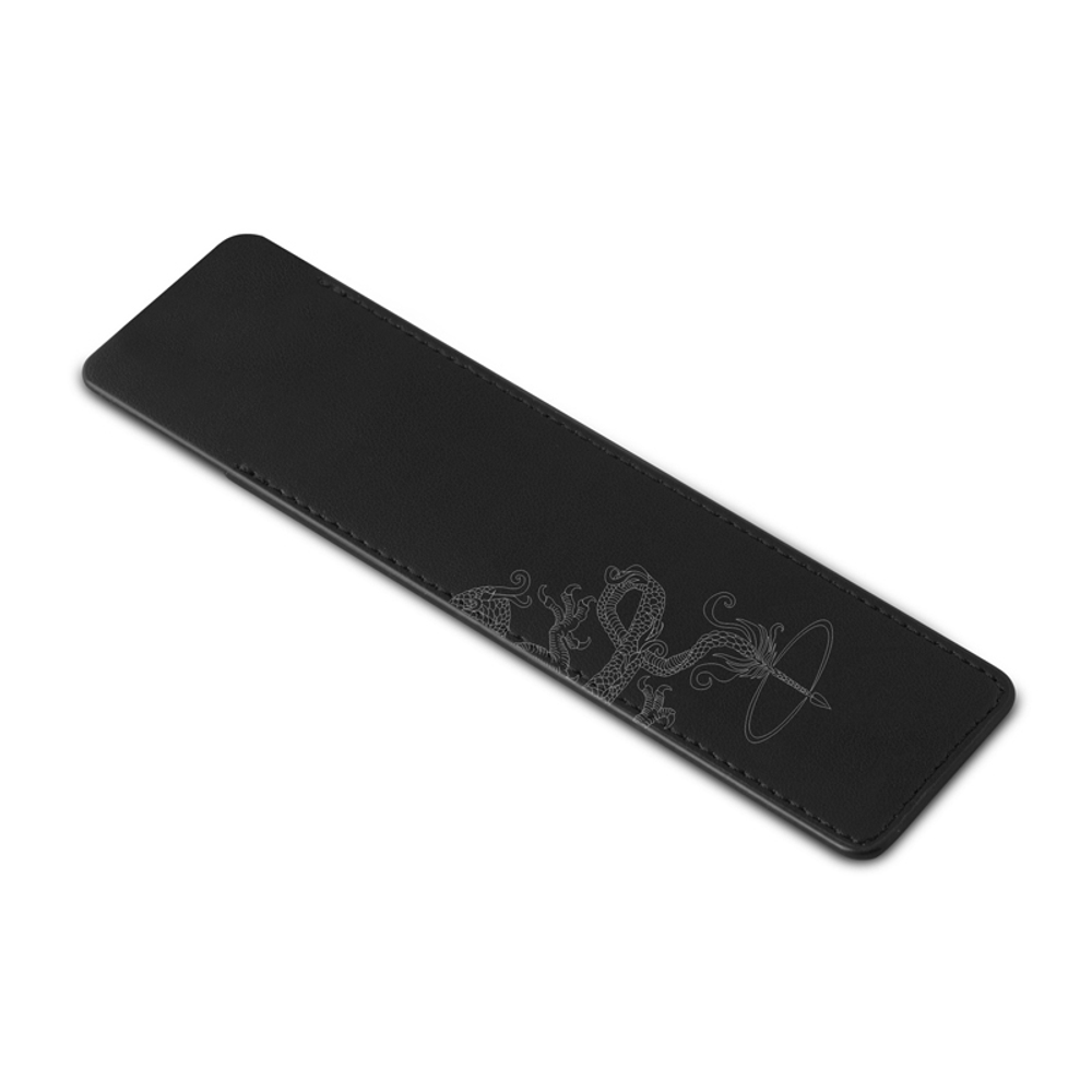 Чехол Parker Dragon Special Edition из натуральной кожи, цвет матово-черный с серебряным тиснением