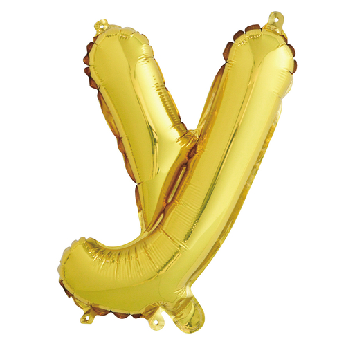 Фольгированная буква У (16''/41 см) золото