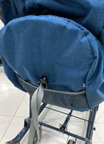 Коляска комбинированная (санки - коляска) «Ника Детям 7-8K» синий меланж (арт. НД7-8K/3)