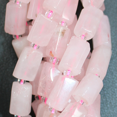 Кварц розовый трубки 10-13мм