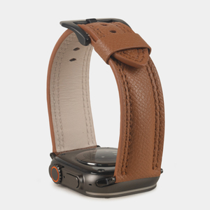 Ремешок для Apple Watch Ultra 49mm из кожи Saffiano, цвета карамель