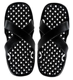 GAEM Home MSG-09/08-L Массажные тапочки черные, длина 26,5см