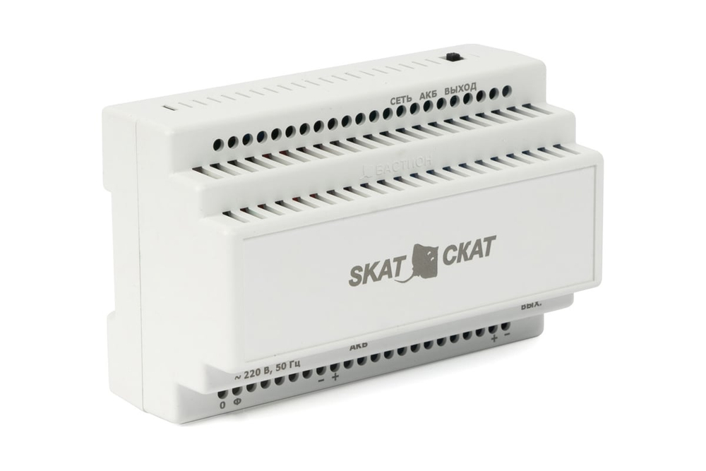 Малогабаритный ИБП со встроенной Li-ion АКБ СКАТ ИБП-12/2-6,4/Li-DIN