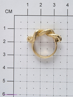 "Гиап" кольцо в золотом покрытии из коллекции "Relax" от Jenavi