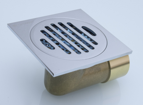 Трап угловой 10 х 10  (ХРОМ)   GANZER  (60/1шт)