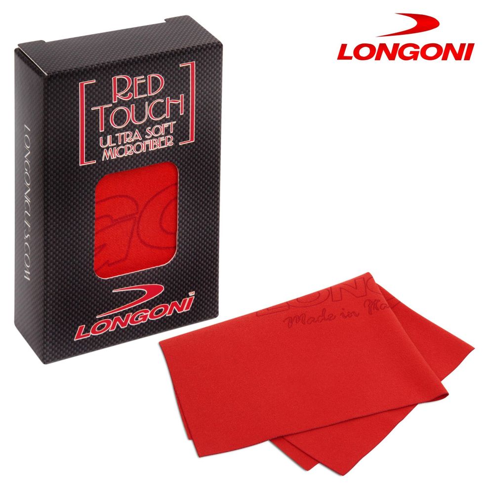 Салфетка для чистки и полировки бильярдного кия Longoni Red Touch Ultra Soft Microfibre Cloth