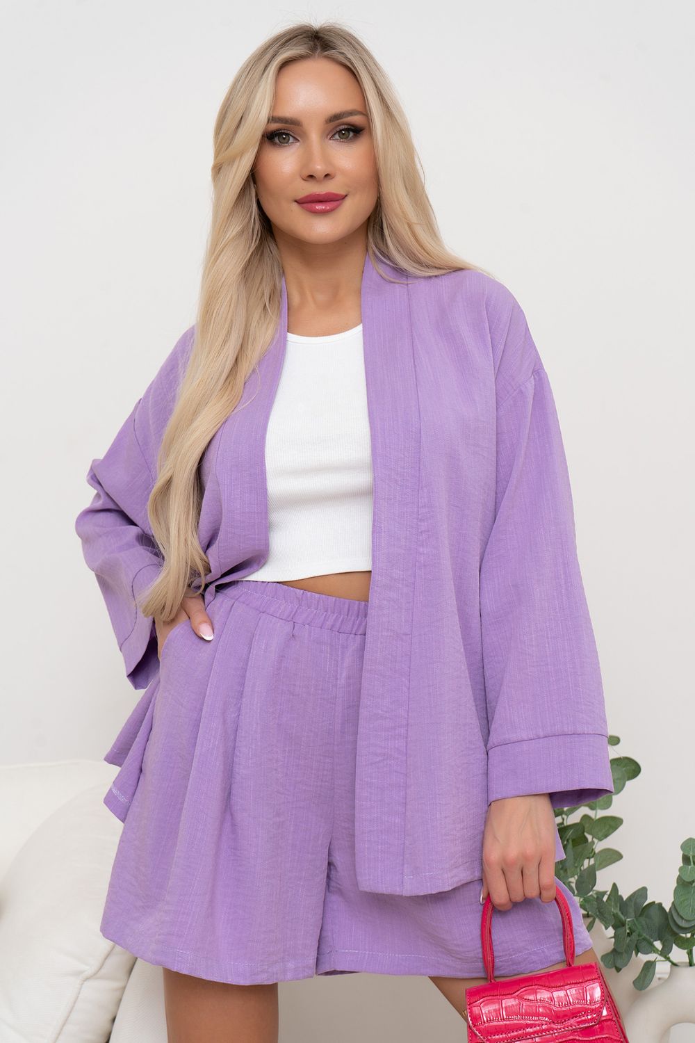 Костюм с шортами (нежная сирень) К11-86 Nikol (Акция)