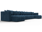 Диван П-образный Лига-052 НПБ МегаЛонг, BRUT 11 ВЕЛЮР синий