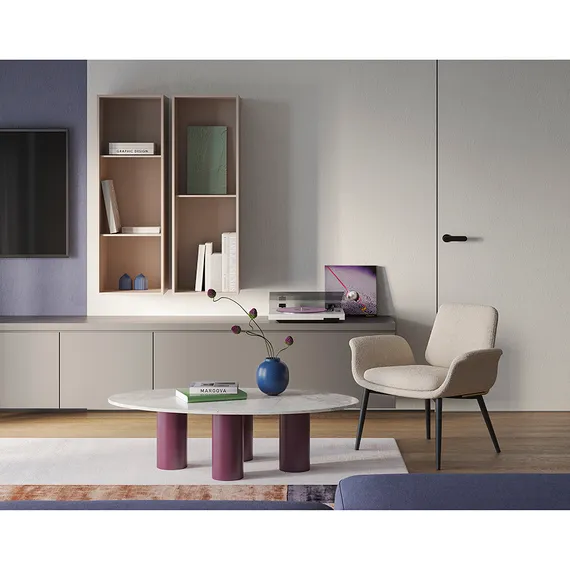 Столик кофейный Mojo, 120х33 см, сливовый