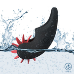 Черное эрекционное кольцо KISS с движущимися лепестками (Цвет: черный с красным)