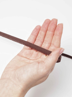 Бельевая резинка шоколад ажурная ширина 9 мм с учетом фестона