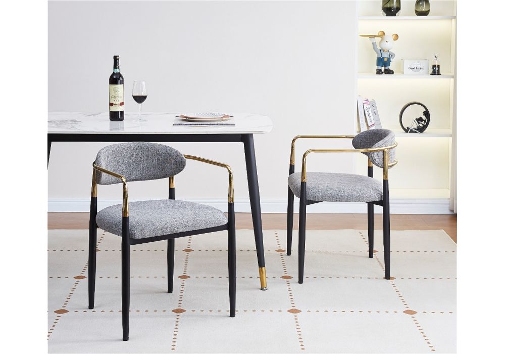 Кресло Lord gray / black / gold