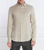 Lniana koszula Armani Exchange - бежевый(8NZC50 ZNCFZ)