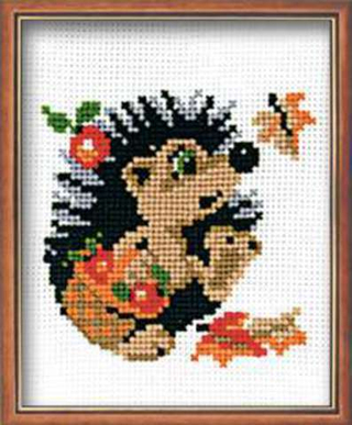 "Ежик с корзинкой"-403 вышивка