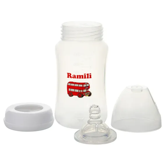 Бутылочка для кормления Ramili Baby 240ML, 0+, слабый поток, противоколиковая